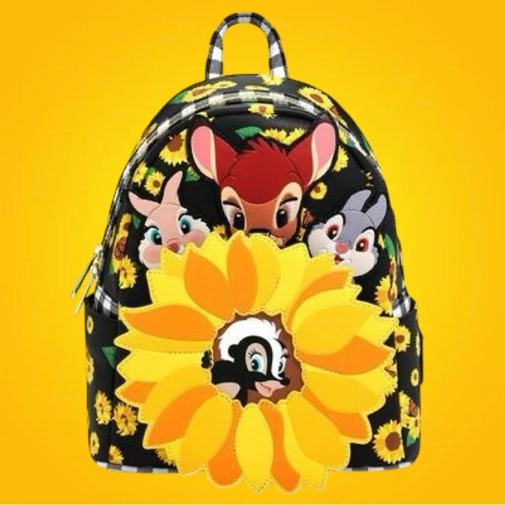 Loungefly Disney Bambi Sunflower Friends Mini-Backpack NWT